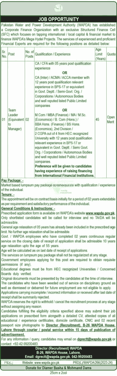 wapda jobs 